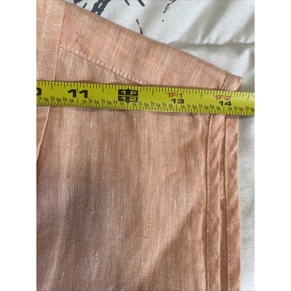 Lauren Ralph Lauren 100% Linen Peach Sleeveless Shirt Dress Women's Medium - Picture 4 of 8
